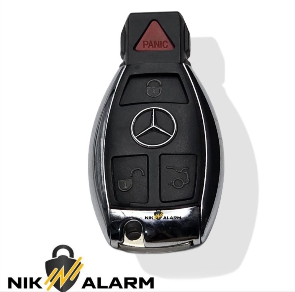 قاب ریموت بنز (Mercedes-Benz) کرومی 3 دکمه